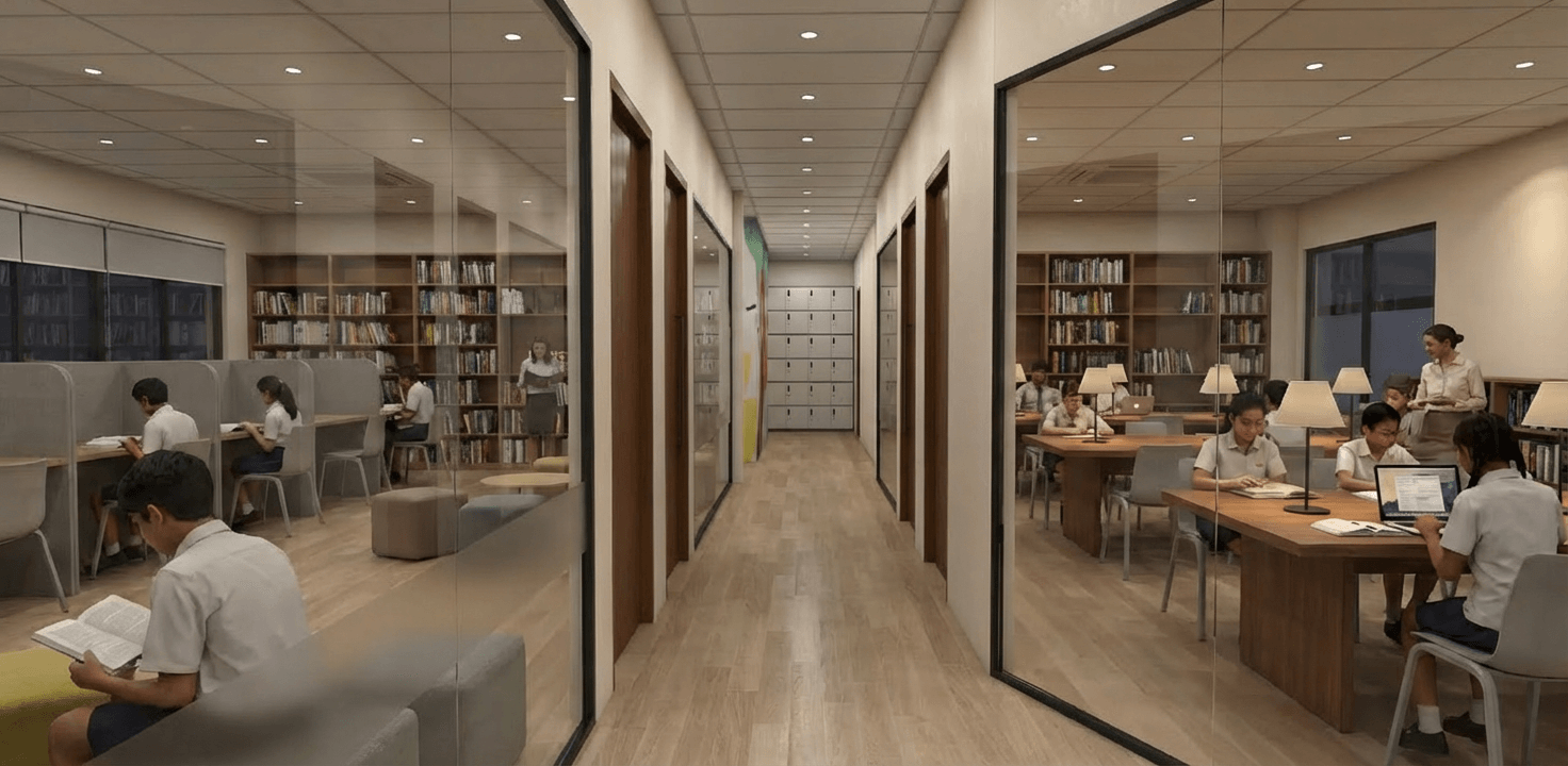 Fully Transparent Glass Classrooms